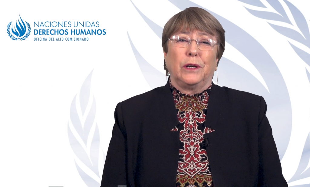 Bachelet pide que se alivien las sanciones para facilitar a los sistemas sanitarios la lucha contra el COVID-19 y limitar el contagio a escala mundial