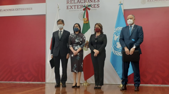 La Embajada de Japón en México y UNOPS, realizan intercambio de notas diplomáticas para la puesta en marcha de un proyecto en apoyo a México por COVID-19