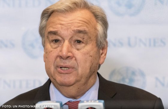 Mensaje del Secretario General de la ONU, António Guterres, tras darse a conocer la muerte de 4 millones de personas a causa de Covid-19